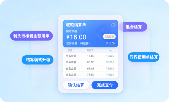 收付款单结算界面